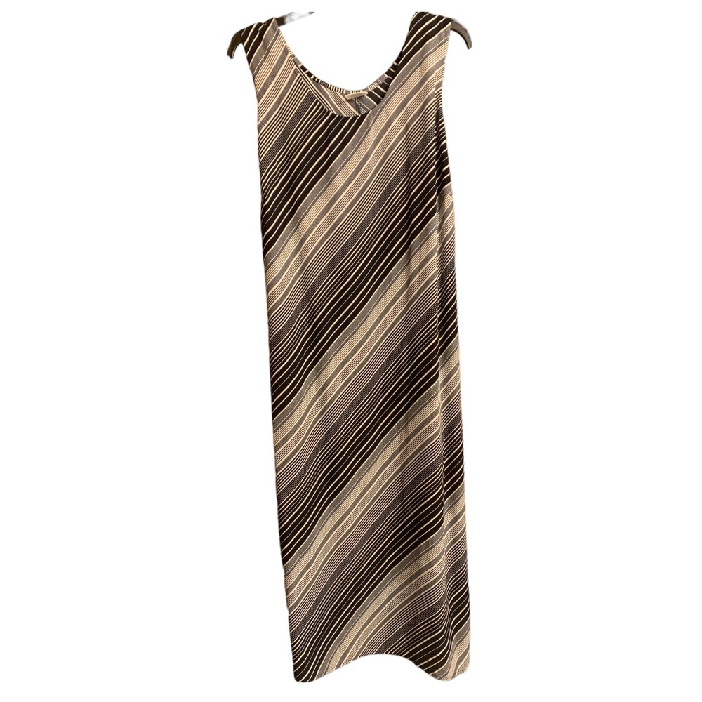 Sleeveless Maxi Dress Size 20W Blue and White Striped